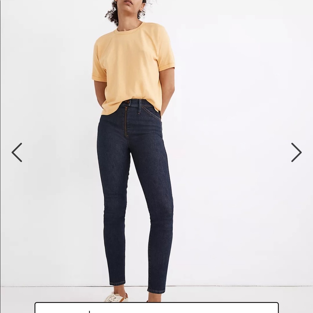 Madewell 10” High Rise Crop Skinny Jeans Macarthur Wash: Exposed Zip edition